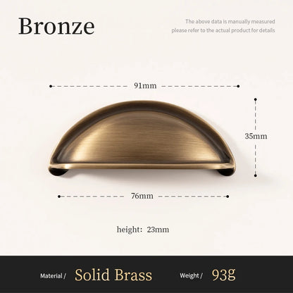 Solid Antique Brass Handle Furniture Handles Single Hole Pendant Drawer Knob T-Bar Kitchen Cabinet Pull Customizable