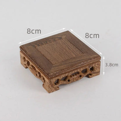 Wooden Retro Tea Tray Table Delicate Small Square Teapot Bases Bonsai Stand Vase Bonsai