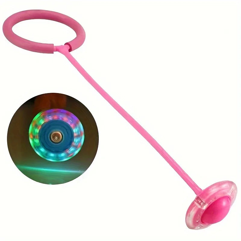 1Pc Children Flashing Jump Ring Sports Bouncing Ball Foldable Flashing Bouncing Ball