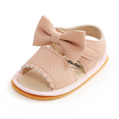 Meckior Summer Baby Shoes Toddler Flats Baby Sandals Soft Rubber Sole Anti-Slip