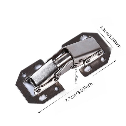 4/10pcs Cabinet Hinge 90 Degree 3/4in No-Drilling Hole Cupboard Door Hinges Soft/Hard