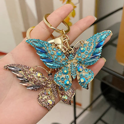 Easya 2024 Fashion Butterfly Bows Luxury Glitter Keychains High Quality Bags