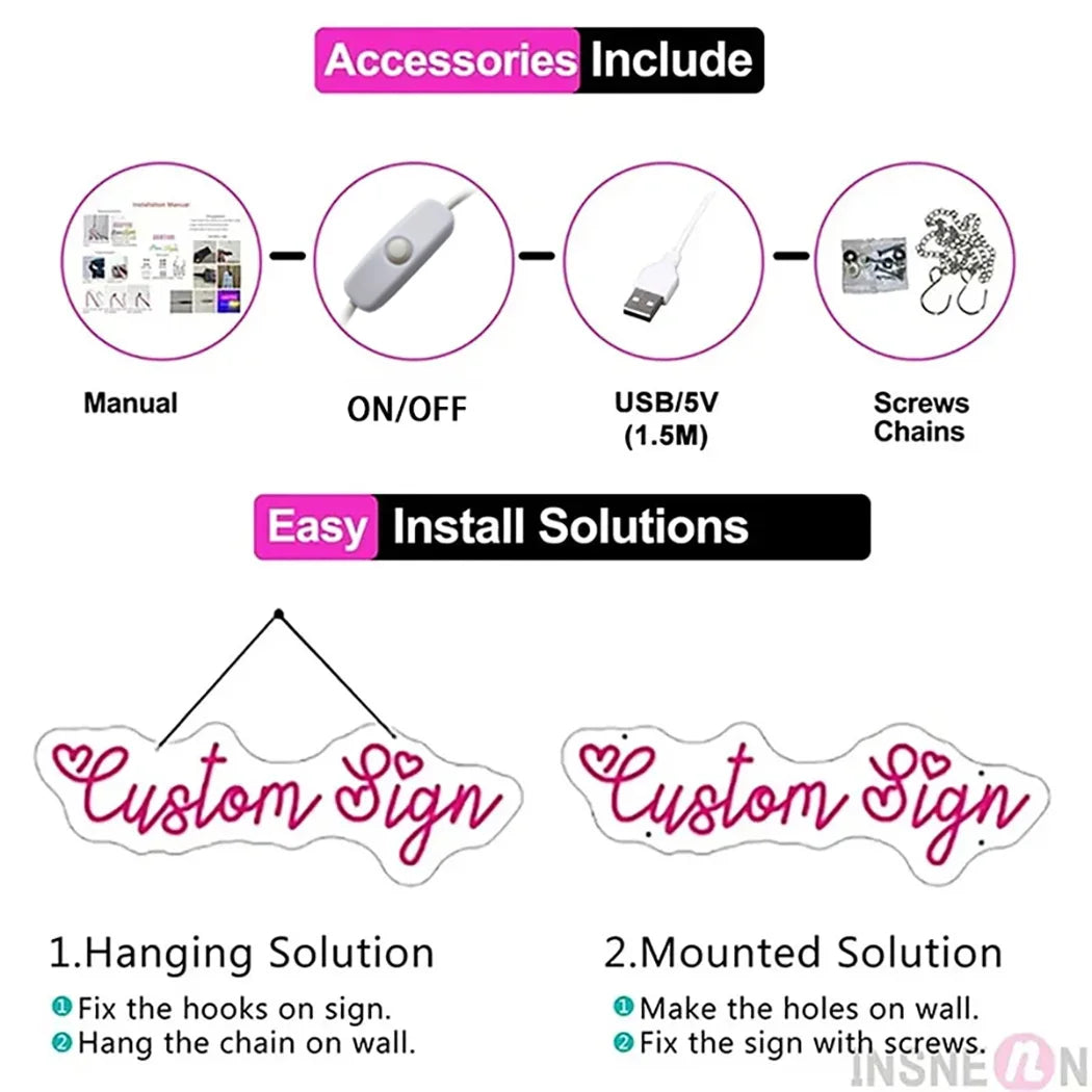 Mr Mrs Neon Sign LED Light with Dimmable Switch Wedding Better Together Neon Sign
