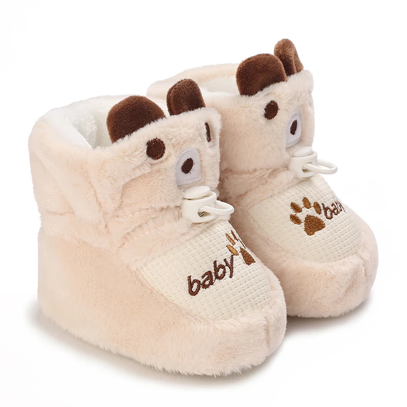 0-18 Winter Warm Fashion Cotton Shoes for Boys and Girls Snow Boots Soft and Comfortable Cartoon Casual Sneakers