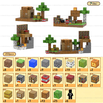 Magnetic Building Blocks Mine World Magnet Cube Set for Boy Girl Kid Age 3+ DIY Model