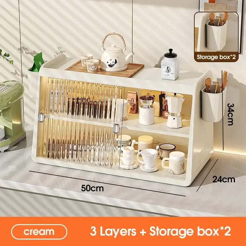 3-Layer Cup Holder Storage Tray