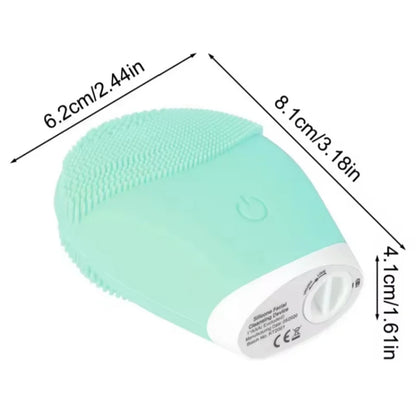 Electric Silicone Facial Cleanser Massager Skincare Massage Tool Beauty Machine Vibration