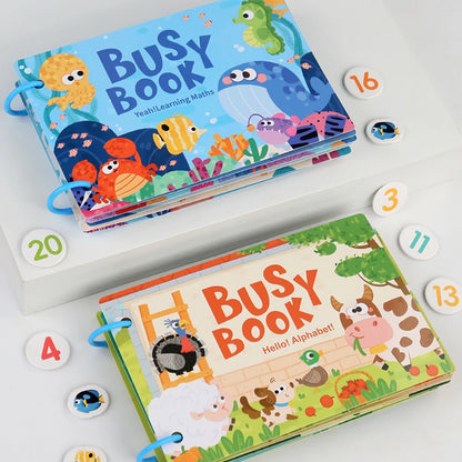 Montessori Baby Busy book My First Quiet Book Paste Early Learning Education Toy Children