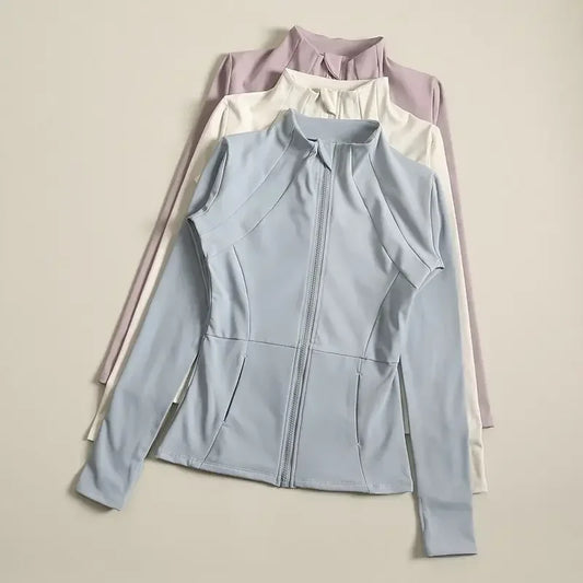 Yoga Clothes Windbreaker Sportswear Woman Running Long Sleeve Sweatshirt Sports Jackets