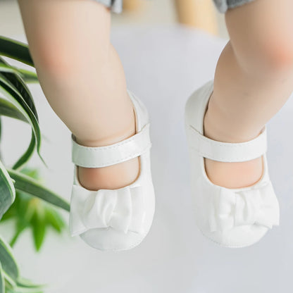 Infant Girls Shoes PU Anti-slip Bowknot Classic Princess Dress 3-colors 0-18M Fashion Shoes