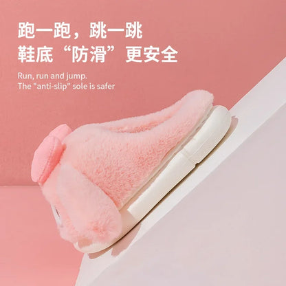 New Sanrio Melody Cotton Slippers Women's Winter Cute Indoor Home Parent-child 2024