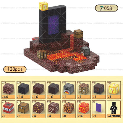 Magnetic Building Blocks Mine World Magnet Cube Set for Boy Girl Kid Age 3+ DIY Model