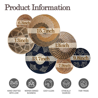 Boho Rattan Wall Decor