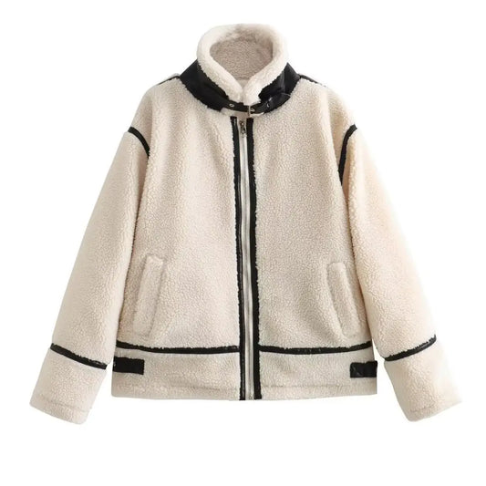 Women's Clothing 2024 Autumn and Winter New Fashion Casual Leather and Fur Lamb Wool
