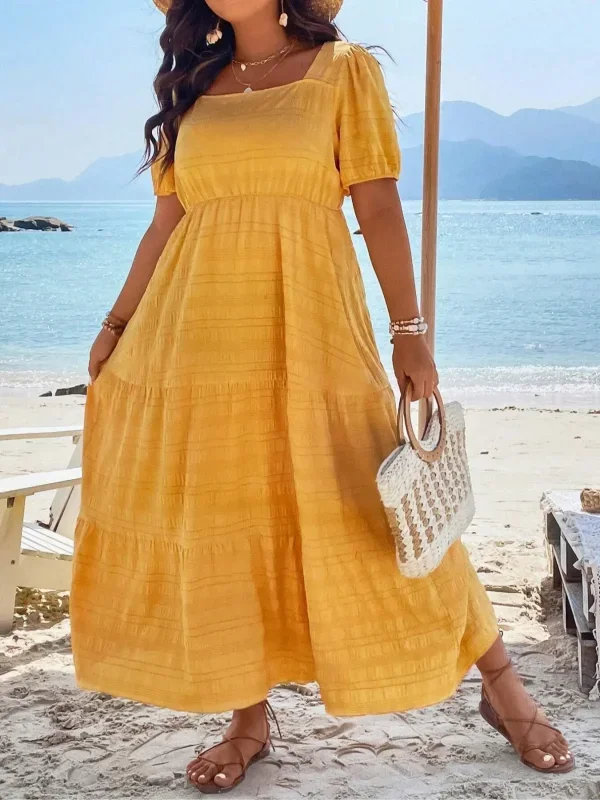 Plus Size Square Neck Dress