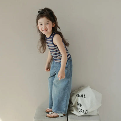 Kids Wide Leg Jeans