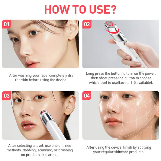 Facial Care Home Use Skin Skincare Tool Massager Wand Beauty Device