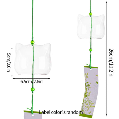 Japanese Style Wind Chimes Glass Decorative Wind Bell Garden Window Hanging Pendants