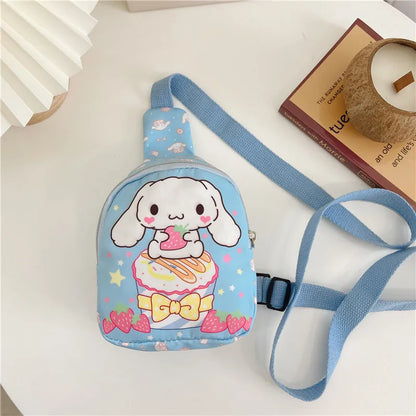 Sanrio Bag Cinnamoroll Bag Cartoon Shoulder Handbag Kuromi Kawaii Hello Kitty Chest Bags