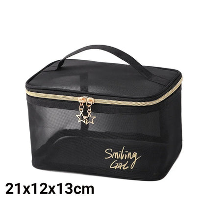 Black Mesh Makeup Bag