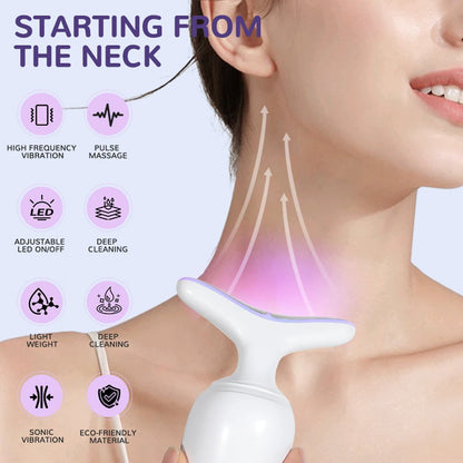 1PC Neck beauty instrument, face and neck massager, suitablefor women's home skin care
