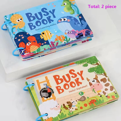 Montessori Baby Busy book My First Quiet Book Paste Early Learning Education Toy Children