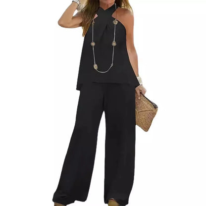 Women's Halter Neck Two-Piece Suit