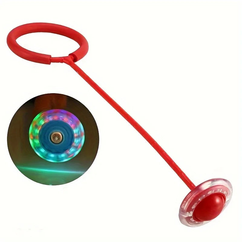 1Pc Children Flashing Jump Ring Sports Bouncing Ball Foldable Flashing Bouncing Ball