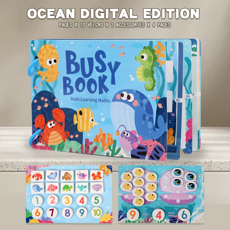 Montessori Baby Busy book My First Quiet Book Paste Early Learning Education Toy Children