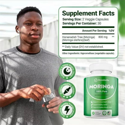 Moringa Capsules for Immune Support and Gut Health, Overall Wellness, Antioxidants
