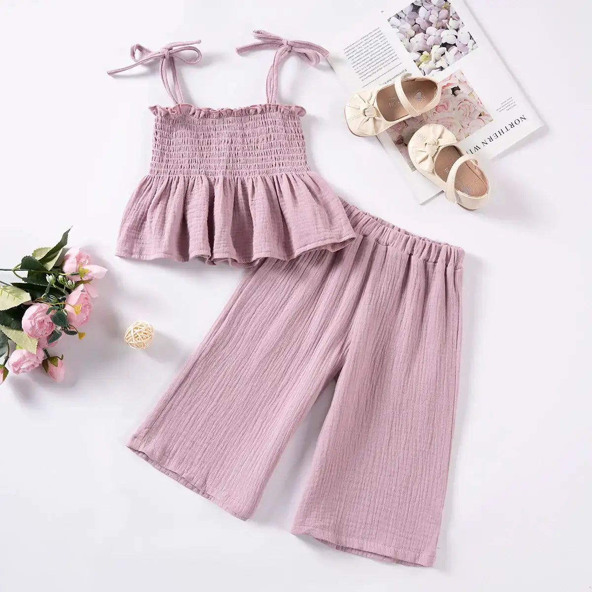 Korean Girls Summer Clothing Set