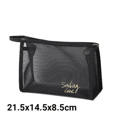 Black Mesh Makeup Bag