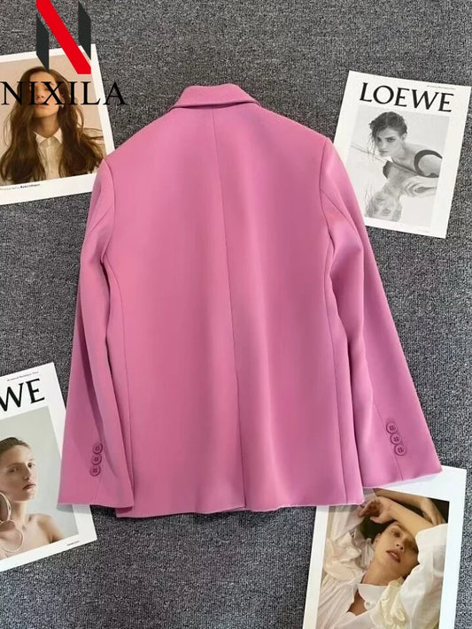 New Spring Autumn Blazer Woman 2024 Chic Elegant Woman Jacket Outerwears Blazers