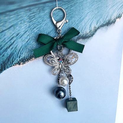 Easya 2024 Fashion Butterfly Bows Luxury Glitter Keychains High Quality Bags