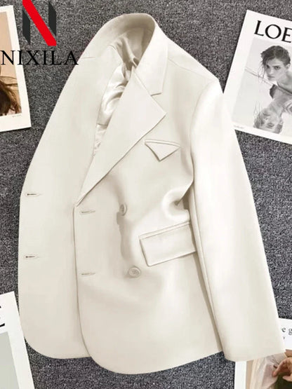 New Spring Autumn Blazer Woman 2024 Chic Elegant Woman Jacket Outerwears Blazers