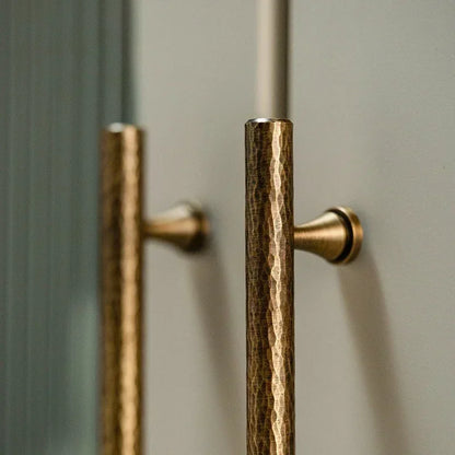 Retro Bronze Handmade Solid Brass Cabinet Door Knobs and Handles Furniture Cupboard Wardrobe Drawer Pull Antique T Bar Handles