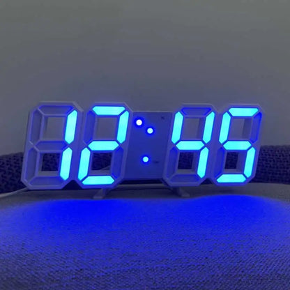 Simple Fashion Electronic Clock 3D Luminous Digital Clock Voice-activated Silent Alarm Clock