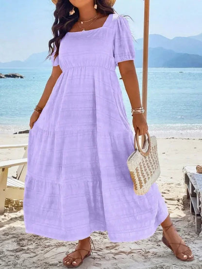 Plus Size Square Neck Dress