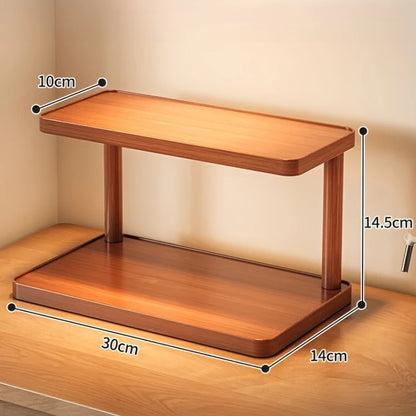 2-Tier Wooden Storage Rack