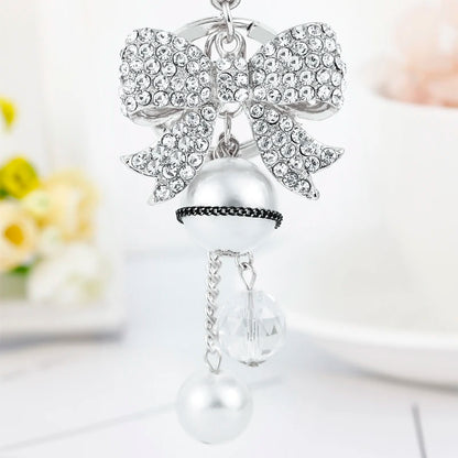 Easya 2024 Fashion Butterfly Bows Luxury Glitter Keychains High Quality Bags