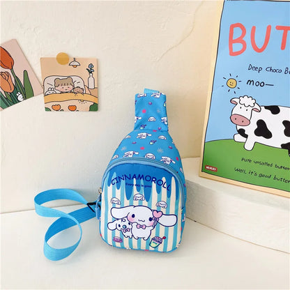 Sanrio Bag Cinnamoroll Bag Cartoon Shoulder Handbag Kuromi Kawaii Hello Kitty Chest Bags