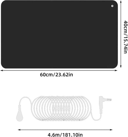 40X60CM Grounding Mat With Grounding Cord for Sleep Energy Improve Health Pain Relief Wellness Relaxation Therapy Antistatic