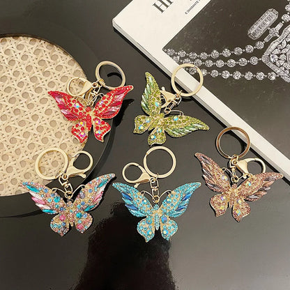 Easya 2024 Fashion Butterfly Bows Luxury Glitter Keychains High Quality Bags