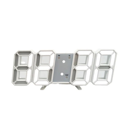 Simple Fashion Electronic Clock 3D Luminous Digital Clock Voice-activated Silent Alarm Clock
