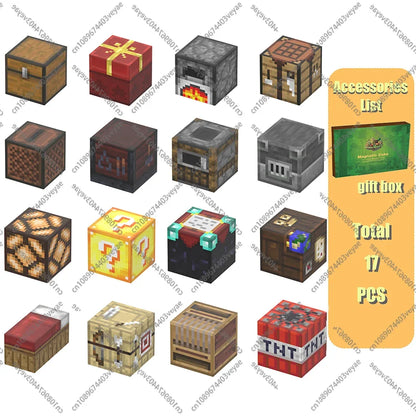 Magnetic Building Blocks Mine World Magnet Cube Set for Boy Girl Kid Age 3+ DIY Model