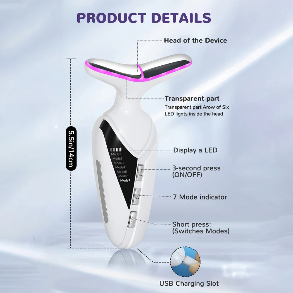 1PC Neck beauty instrument, face and neck massager, suitablefor women's home skin care