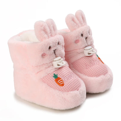 0-18 Winter Warm Fashion Cotton Shoes for Boys and Girls Snow Boots Soft and Comfortable Cartoon Casual Sneakers