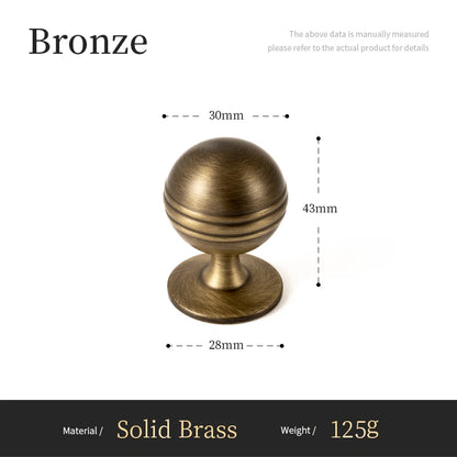 Solid Antique Brass Handle Furniture Handles Single Hole Pendant Drawer Knob T-Bar Kitchen Cabinet Pull Customizable