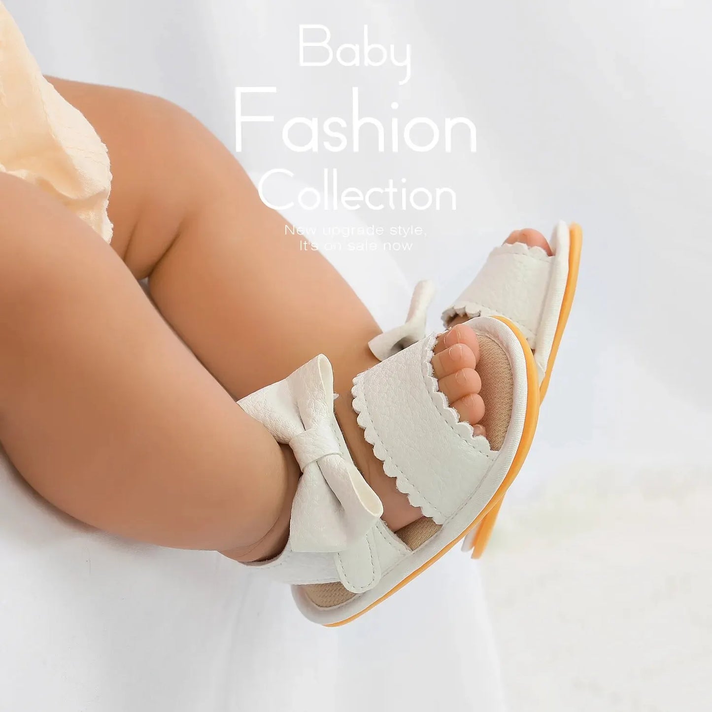 Meckior Summer Baby Shoes Toddler Flats Baby Sandals Soft Rubber Sole Anti-Slip