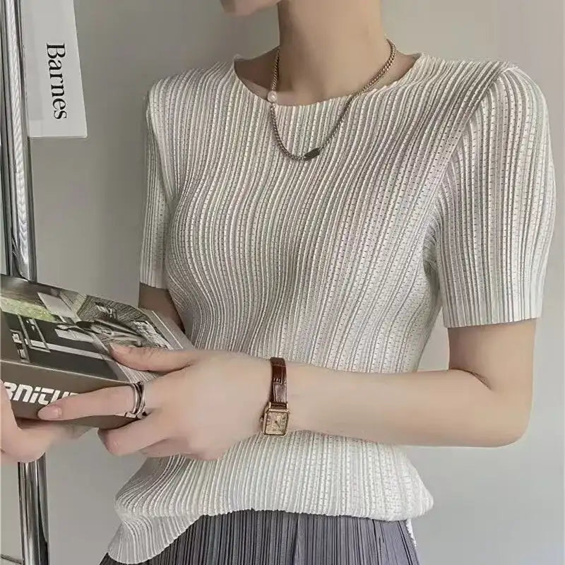 Women Miyake Pleated Top